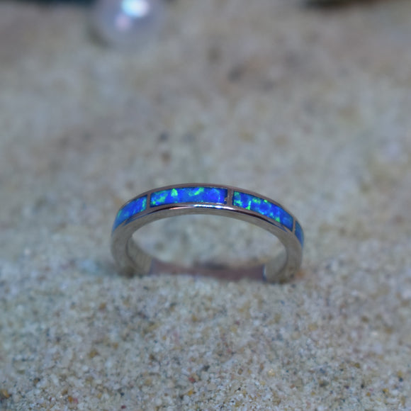 925 Sterling Silver Ring Blue Lab Opal https://lightningjewelry.com/