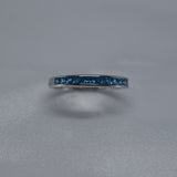 925 Sterling Silver Ring Aquamarine Cubic Zirconia https://lightningjewelry.com