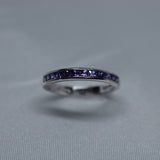 925 Sterling Silver Ring Purple Amethyst Cubic Zirconia https://lightningjewelry.com